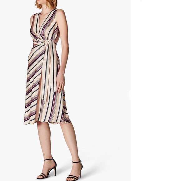 Multi color stripe wrap dress - Picture 9 of 13